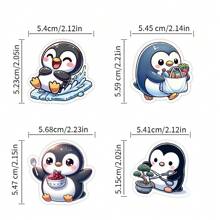 50pcs Cartoon Penguin Stickers, Vinyl Sticker For Laptop Water Bottle Guitar Bike Car Motorcycle Bumper Luggage Skateboard Graffiti, Cute Decals, Best Gift For Children,Teen,Men,Women.,School Supplies,Back To School - Multicolor - View 2