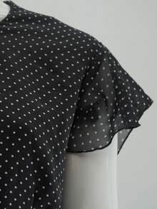 THAI BOUTIQUE - Vestido Color Negro con Puntos Blancos - Blanco y Negro - Ver 2