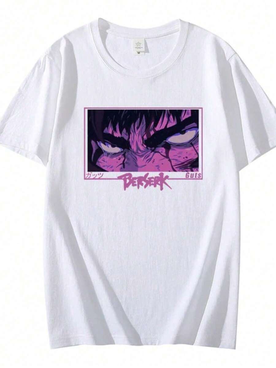 Berrserk Anime T-Shirt Unisex 100% Cotton Streetwear Launch Shipping Various Colors!! - 白色 - 查看 1