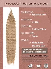 Deep Curly Hair Extensions Ocean Wave Crochet Hair Extensions Deep Wave Crochet Hair Extensions 1Pack 30Inch Synthetic Twist Ripple Curly Braiding Hair For Women