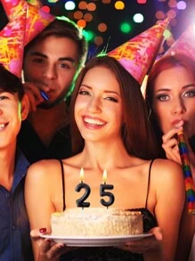 1pc Black/Red/Blue 6cm Numeral Birthday Cake Candles 0-9, Party Decor - Black - View 5