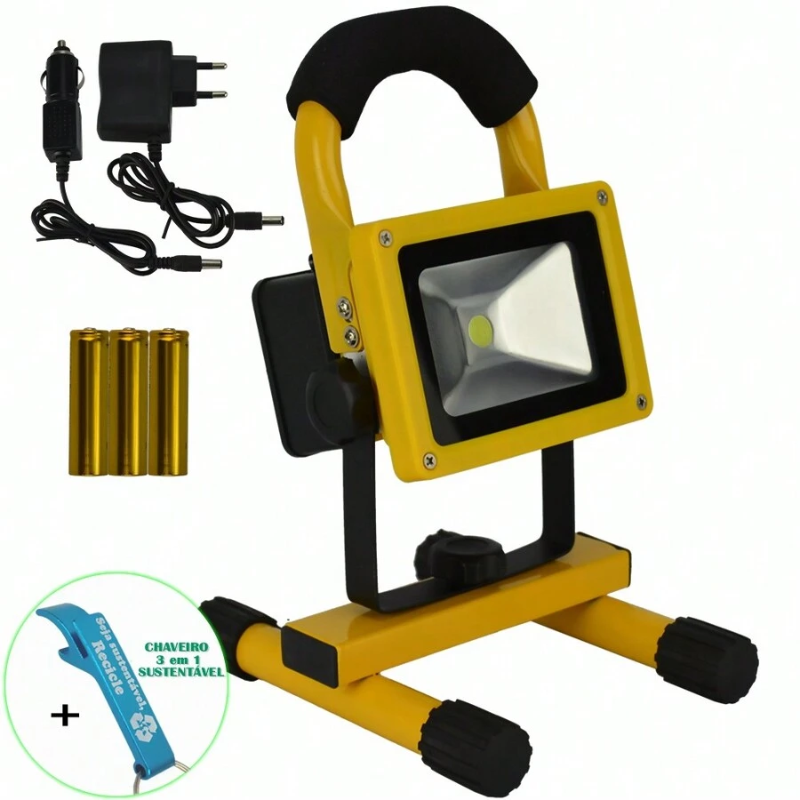 LED Spotlight 15W Portable Rechargeable LED COB IP65 + Keychain CBRN16464 - Màu vàng - Xem 1