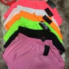 Tactel Women's Shorts Casual Beach Outing Running Shorts Gym Walking Shorts Promotion - Màu Đỏ Sâu - Xem 2