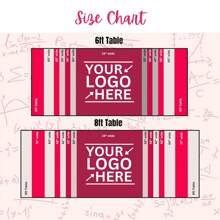 客製化公司 Logo 名稱桌旗，適用於快閃店、手工藝展覽、供應商活動、貿易展，個性化桌布，攤位展示用 - 彩色 - 查看 6