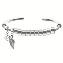 Customized Women's Tree Leaf Bracelet With April Birthstone White Crystal, Personalized Engraved Name & Date, Gold/Silver Stainless Steel Bohemian Elegant Bracelet, Mother's Day Gift