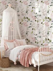 1 Roll Modern Luxury Green Plant/Floral/Animal Wallpaper, Self-Adhesive Wallpaper For Bedroom, Living Room, Bathroom, Waterproof Scratch-Resistant Thicker Wallpaper