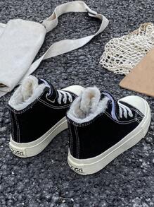 White Canvas Shoes, Toddler Casual High Top Sneakers, Boys Girls Fashion Low Top Lace Up Soft Sole Trainers, Spring Autumn Korean Style Classic High Top Canvas Shoes, Skateboard Children Shoes