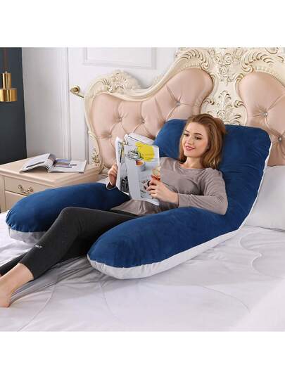 1pc Shaped Crystal Fluwelen Pregnancy Pillow, Body Relaxation Bedding, Home view 5