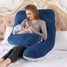 1 件 U 型水晶天鹅绒孕妇枕、身体枕、放松枕、床上用品、家居