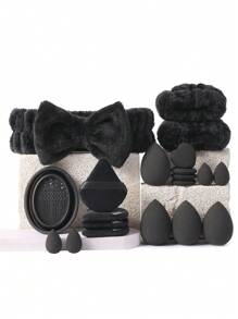 46pcs Professional Makeup Set: Waterproof Makeup Bag + 25 Makeup Brushes + 8 Sponges And Powder Puffs + Accessories | Portable Makeup Essential Set, Includes Cleaning Tools. Options: 20/21/25/26/46pcs, Makeup Brush Set, Makeup Brush Set, Makeup Brush Set, Complete Makeup Set, Makeup Brush Set, Complete Makeup Set, Makeup Brush Set, Makeup Brush Set, Makeup Gift Set - Multicolor - View 16