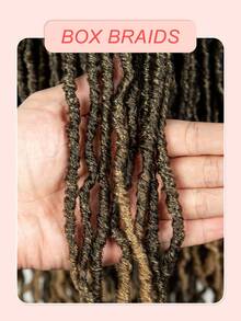 女士编织假发 9x6 双蕾丝前编织假发 非洲辫子 带婴儿头发 编织合成蕾丝前辫子假发 - 彩色 - 查看 8