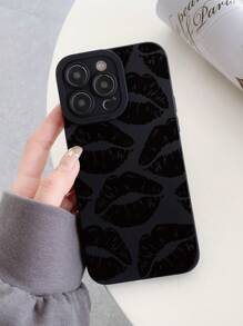 Ốp lưng điện thoại dày dặn, chống sốc, màu trắng, thiết kế tối giản với họa tiết môi in và dây đeo hình bướm, tương thích với iPhone 15 XR/7/8, 15 Pro Max/12 Pro Max/13 Pro Max/14 Pro Max, 13, 14, 11, 12, 14, 11, 12 Pro, XS, XR, 7/8 Plus, 7/8 GES2, A13 4G, A22, A21S, A51 4G, A52, S22 Ultra, A33 5G, Redmi 10, Redmi Note 11 4G, Redmi 11 Lite, A53, TPU A14/A23/S23 Ultra, S24, A14, A15, S23, A73, tương thích với các dòng điện thoại Redmi. Phiên bản quốc tế, không phải phiên bản nội địa. - Nhiều màu - Xem 3