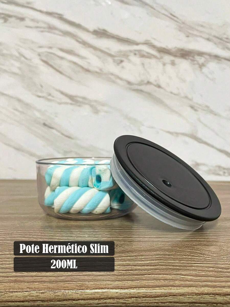 Pot Airtight Closure Elegant Design Food Organizer Kitchen Pantry Black Lid - 黑色 - 查看 1