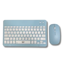 Conjunto Teclado Com Mouse Bluetooth Sem Fio Coloridos Wireless - ROSA - Visão 6