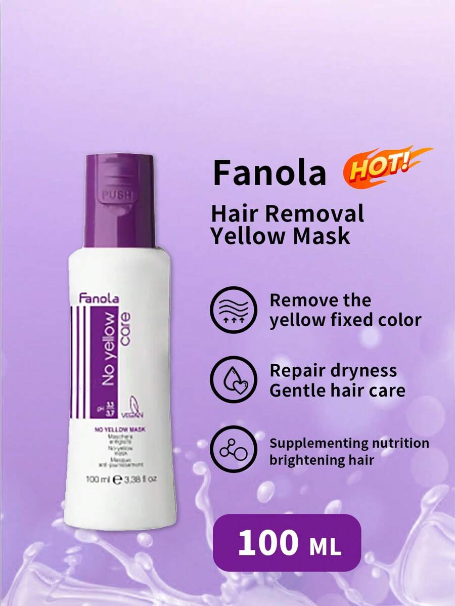 Fanola Anti-Yellow Hair Mask Hair Treatment 100ml/350ml - Anti-yellow Hair Mask 100ml - View 1