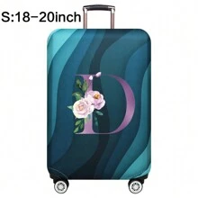 Capas de bagagem, capas de porta-malas, capas contra poeira, 18-32 polegadas, protetor, resistente a arranhões, impressão de corpo inteiro, mala de viagem, capa protetora lavável, acessórios de viagem, suprimentos de bagagem, moda, flor roxa, bolsa para escola, acessórios escolares, material escolar