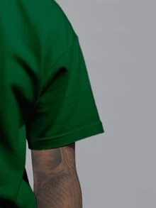 Unisex "Japan Tiger" 100% Cotton T-Shirt - 軍綠色 - 查看 3