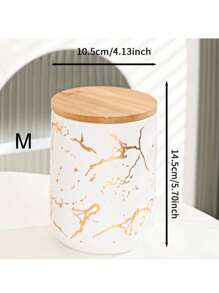 1 件北欧风格带盖陶瓷罐，厨房食品储存罐，适用于谷物、干果、糖果、咖啡、茶，适合户外、婚礼、派对、礼物、生日、圣诞节 - 白色 - 查看 14