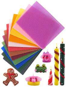 6pcs Beeswax Candle Making 12 Colors Beeswax Sheets For Candles DIY Creative Festival Decoration - Beeswax Sheet - View 2