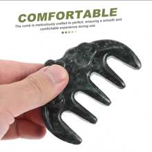 1pc Natural Jade Comb, Hair Massager Hair Comb Tool Jade Comb Jade Massage Tool Scalp Massage Comb Jade Massage Comb, Gift For Women, Suitable For Holiday Party Gifts, Quartz Crystal Gifts. (Complimentary: Gift Box)