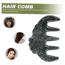1pc Natural Jade Comb, Hair Massager Hair Comb Tool Jade Comb Jade Massage Tool Scalp Massage Comb Jade Massage Comb, Gift For Women, Suitable For Holiday Party Gifts, Quartz Crystal Gifts. (Complimentary: Gift Box)