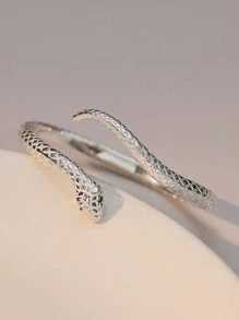 1 pieza Brazalete de moda personalizado con diseño de serpiente encrusted con cristal poderoso, ajustable, apto para uso diario, salidas y fotografía, regalo significativo para mejores amigos