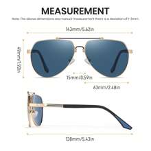 Cyxus Aviator Fashion Glasses Men's Polarized Fashion Glasses For Men Stylish Protection Outdoor Fashion Glasses For Driving Fishing Golf - Blue - View 6