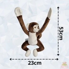 Plush Monkey  Jungle Animals For Children 35cm Baby Gift Toy Layette Antiallergic Baby Affectionate Plush Cushion Niche Girl Boy - 鏽棕色 - 查看 2