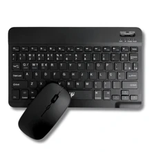 Conjunto Teclado Com Mouse Bluetooth Sem Fio Recarregável Wireless Coloridos