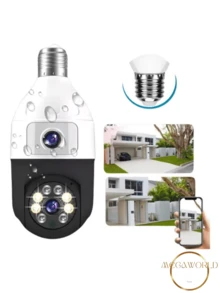 Rotating Lamp Camera With Night Vision Dual Lens Yoosee App Immediate Shipping - 3個單位 - 查看 5