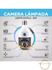 Rotating Lamp Camera With Night Vision Dual Lens Yoosee App Immediate Shipping - 3個單位 - 查看 4