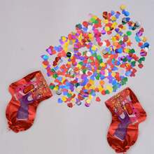 12pcs Hand-Held Confetti Popper Inflatable Air Balloon Gun Party Atmosphere Props Wedding Celebration Sprays - Multicolor - View 3