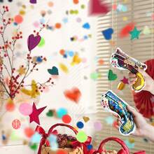 12pcs Hand-Held Confetti Popper Inflatable Air Balloon Gun Party Atmosphere Props Wedding Celebration Sprays - Multicolor - View 4