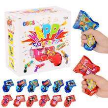 12pcs Hand-Held Confetti Popper Inflatable Air Balloon Gun Party Atmosphere Props Wedding Celebration Sprays - Multicolor - View 5