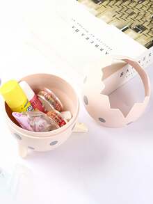 1pc Dinosaur Egg Decorated Multi-Function Storage Organizer Pen Holder, Desk Decor For Kids, Students, Makeup Brushes - Multicolor - View 7