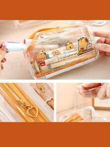 可爱卡通流沙笔袋，可用于存放和整理文具等 - 彩色 - 查看 5