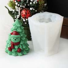 Khuôn nến cây thông Noel hình ông già Noel bằng silicon lỏng 3D DIY Nhà người tuyết Người đàn ông bánh gừng Khuôn cây thông Noel cho nến Làm đất sét nhựa thạch cao, Đồ trang trí nhà Trang trí tiệc - trắng - Xem 7