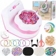 Rotating Clay Bead Maker Kit, Electric Bead Spinner For Jewelry Making, Includes Clay Beads & Ornament Pieces, Packaged In Craft Box For Necklaces, Bracelets & More - Polymer Clay - View 5