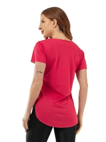 Women's Blouse Tapa Bumbum Dry Fit Academia - Màu Hồng Tươi - Xem 2
