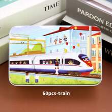 1 Box/60 Small Puzzle Pieces, Educational Early Education Toys, Small Puzzle Metal Boxes For Children's Intellectual Development, Wooden Puzzle Games With Puzzle Boards, Themed Puzzle Wooden Toys, Gifts For Boys And Girls In Kindergartens,Puzzle,Puzzles,Games - 60-piece Small Puzzle - View 16