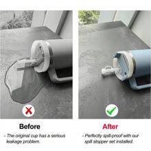 6 个硅胶防溢盖、吸管盖、盖子、密封件适用于 40 盎司和 30 盎司的玻璃杯，包括吸管盖、防漏密封和防溢盖（适合 1.0 和 2.0 盖子，透明、粉色、白色、黑色） - 彩色 - 查看 2