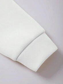 客製化女款運動衫，可添加您的文字、Logo，適合個性化印製，企業、婚禮與生日場合的理想禮物 - 白色 - 查看 5