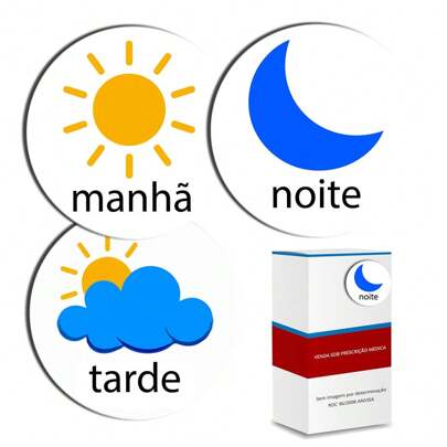 Adesivos tags Leitura Remédio Idoso Receituário Dia Noite 3cm