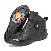 Men's Professional Sport Competition Outdoor Motorcycle Boots High-Top Wear-Resistant Anti-Collision Anti-Skid Male Athletic Sneakers