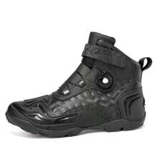 Men's Professional Sport Competition Outdoor Motorcycle Boots High-Top Wear-Resistant Anti-Collision Anti-Skid Male Athletic Sneakers