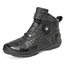 Men's Professional Sport Competition Outdoor Motorcycle Boots High-Top Wear-Resistant Anti-Collision Anti-Skid Male Athletic Sneakers