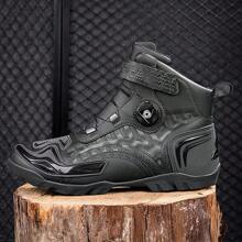 Men's Professional Sport Competition Outdoor Motorcycle Boots High-Top Wear-Resistant Anti-Collision Anti-Skid Male Athletic Sneakers