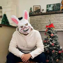 1pc Halloween Horror Animal Mask, Violent Rabbit Terror Bear Cosplay Prop, Masquerade Costume Mask - Multicolor - View 3