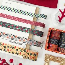 6 cuộn/hộp Băng Washi trang trí Halloween có hình đầu lâu, quả bí ngô, con dơi, họa tiết mạng nhện, thích hợp để trang trí tiệc theo chủ đề & gói quà - Nhiều màu - Xem 3