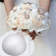1 pieza/2 piezas Semi-esfera de espuma sólida blanca, en forma de corazón blanco, para arreglos florales DIY, insectos DIY, modelos de planetas DIY, decoración de bodas, ramos de novia, moldes de pasteles, flores decorativas de hotel hechas a mano, mejores regalos - Multicolor - Ver 1